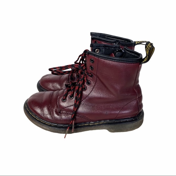 Dr. Martens 1460 Cherry Red Junior Delaney Boot - Picture 6 of 16